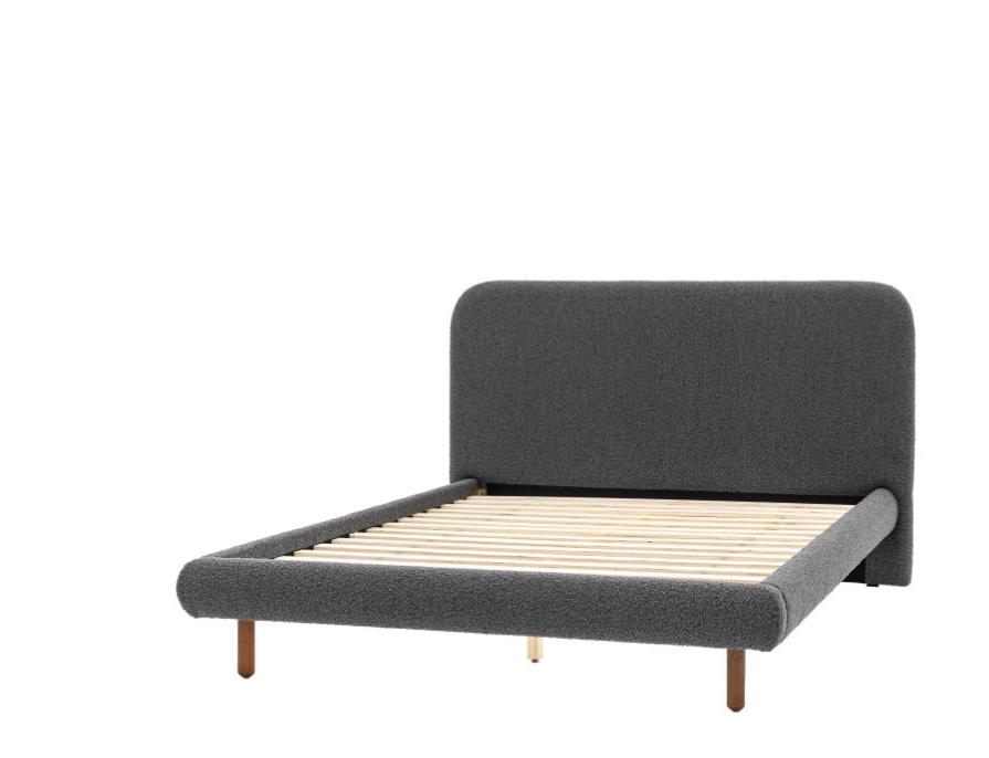 Rabley Dark Grey Boucle Double Bedstead ( Due Back In 07/12/2024 )