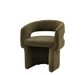 Sloane Curved Back Contemporary Dining Chair in Green Boucle 