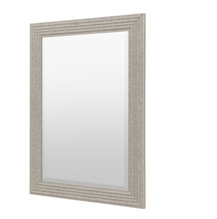 Whitechapel Rustic Silver Ridged Rectangular Mirror