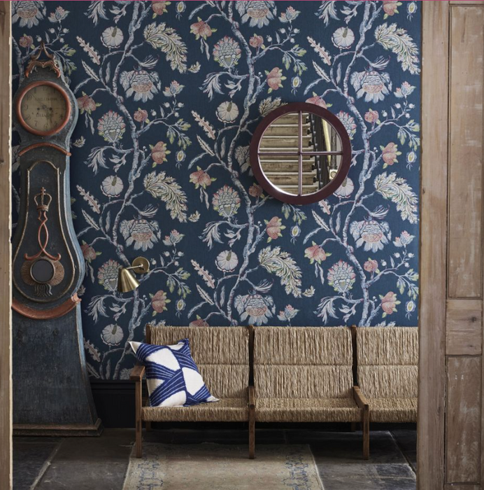 Zoffany Wallpaper - Kensington Walk- Copes Trail - Como Blue