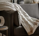 Whinfell Luxury Faux Fur Throw Cream