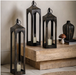 Antiqued Rust Cast Aluminium Lantern Small