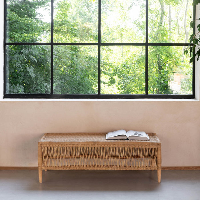 Rustic Bohomian Natural Cane Coffee Table