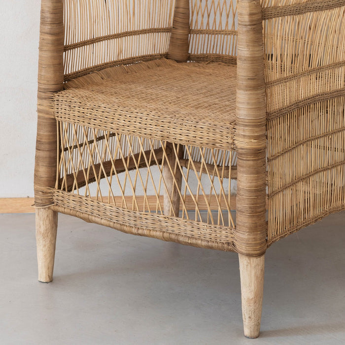 Rustic Bohemian Single Seater Cane Armchair