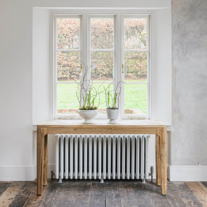 Shelby Console Table, Natural, Rustic, Recycled Teak 