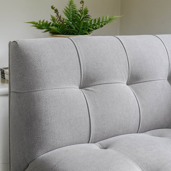 Chester Modern 3-Seater Grey Fabric Sofa