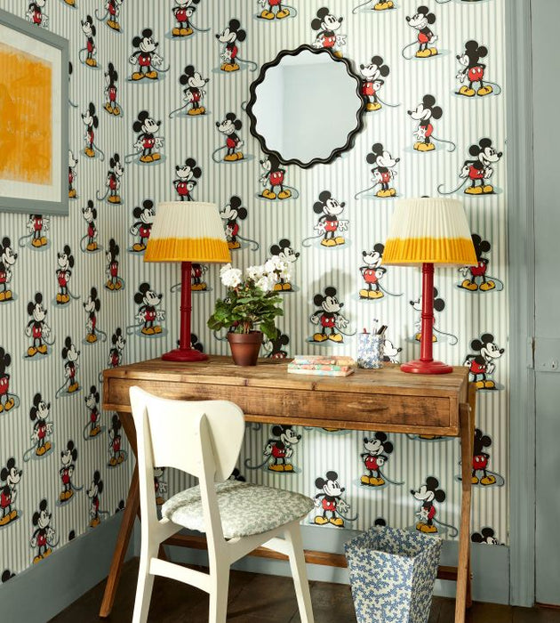 Mickey Stripe Wallpaper by Sanderson