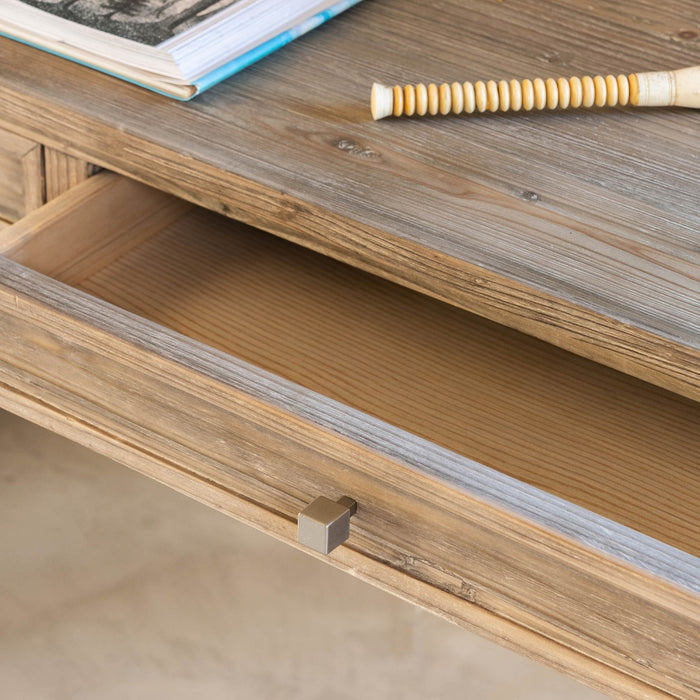 Hambledon Reclaimed Natural Pine 2 Drawer Desk / Console