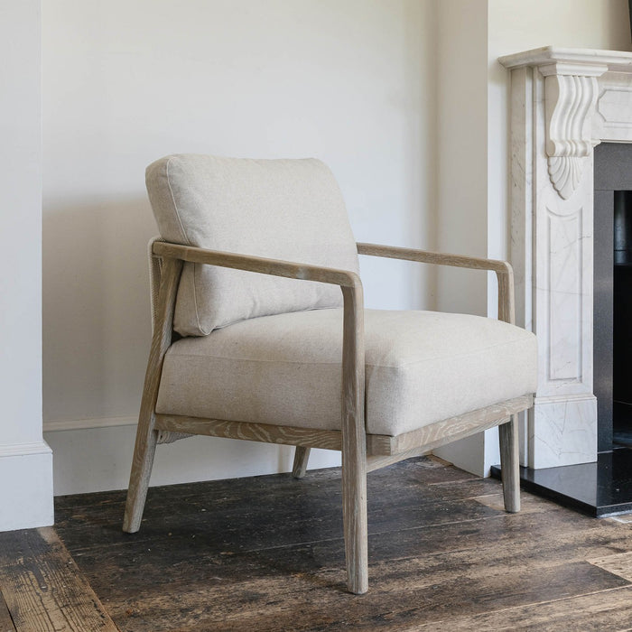 Berkeley Armchair, Beige Rope, Oak