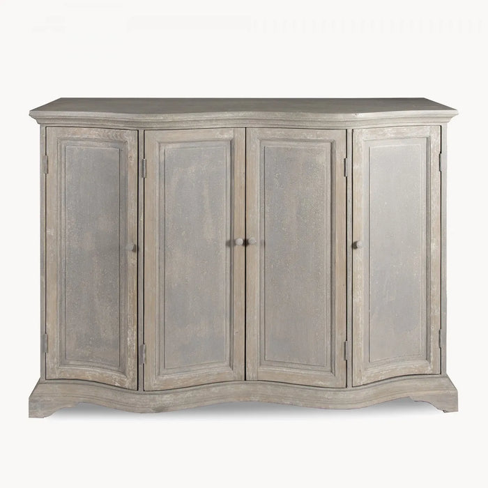 Berkeley Sideboard, Distressed Grey, Pine Wood, Four Door