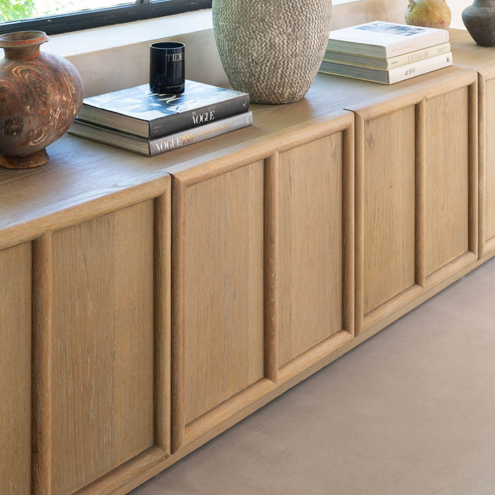 Woodcroft Solid Oak 4 Door Sideboard