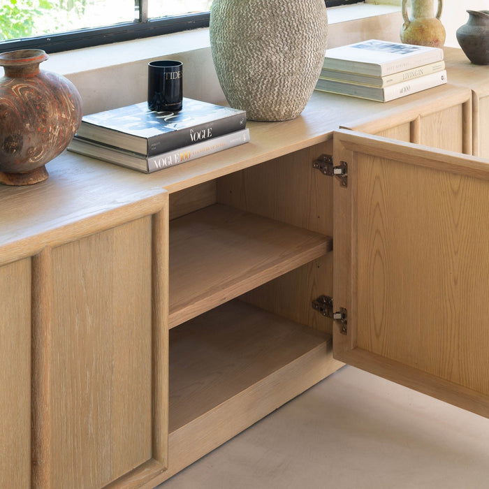 Woodcroft Solid Oak 4 Door Sideboard