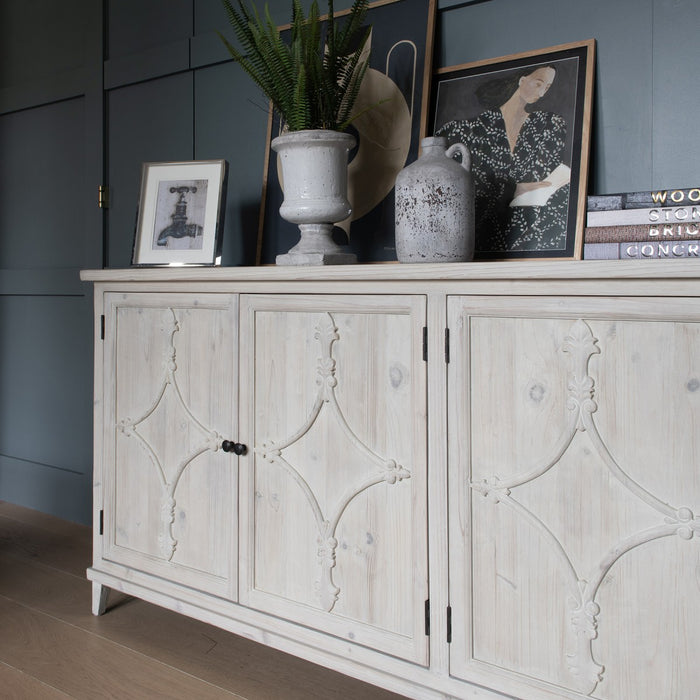 Berkeley Sideboard, Natural pine, Four Door 