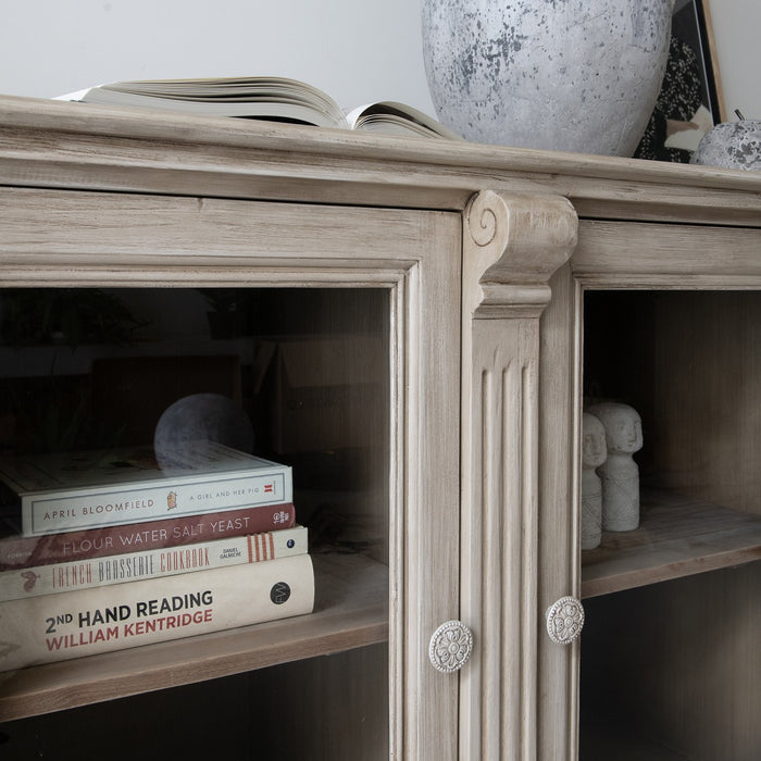 Berkeley Sideboard, Natural pine, Glass Fronted