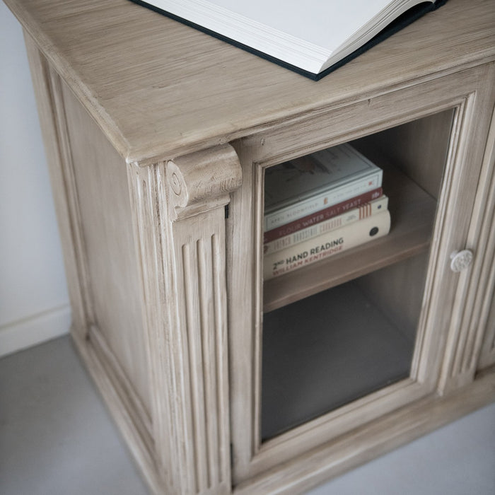 Berkeley Sideboard, Natural pine, Glass Fronted