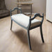 Berkeley Painted Bench, Padded Linen Seat, Grey Birch