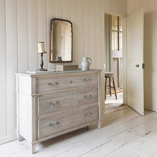 Berkeley 3-Drawer Chest, Natural Washed, Grey Top