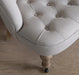 Verona Bedroom Chair, Beige Button Back, Oak Legs