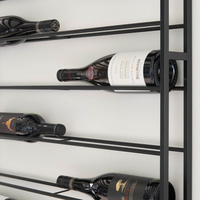 Empire Wall Wine Rack, Black Iron, 20 Bottle