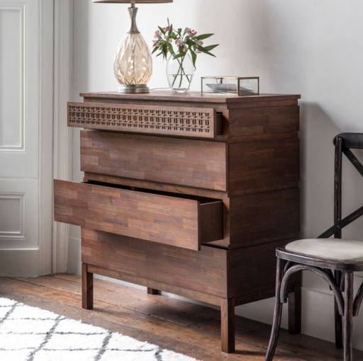 Boho Brown Inlaid Chest of Drawers 4 