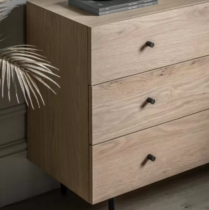 Lewison Contemporary Oak 3 Chest of Drawers