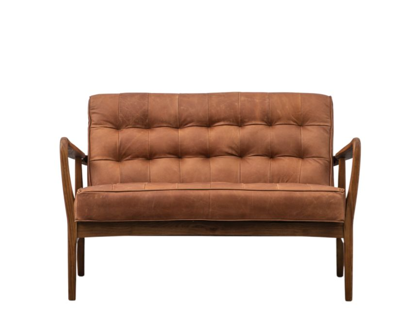 Humber 2-Seater Sofa in Vintage Brown Leather