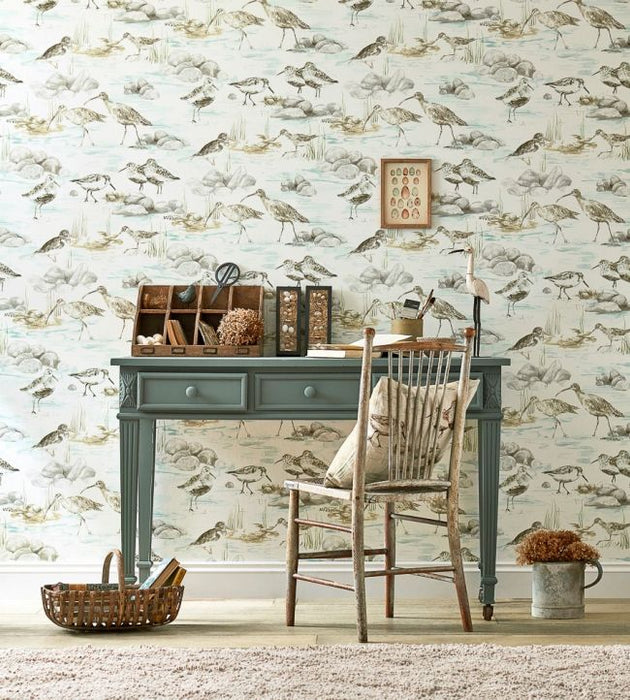 Estuary Birds Wallpaper by Sanderson