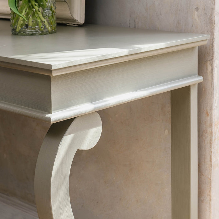 Classic Birchwood Console Table – Elegant Natural Finish-  Decor interiors