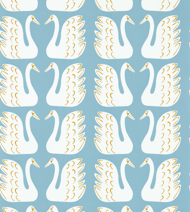 Swim Swam Swan by Scion Wallpaper - 2 Colours Available