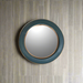 Modern Teal & Gold Round Wall Mirror – Metal Frame & Bold Design - Decor interiors