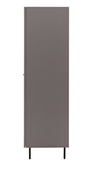 Weston Contemporary Grey Vertical Scalloped Wardrobe