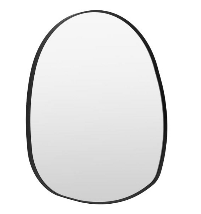 HolworthPebble-Shaped Black Frame Mirror