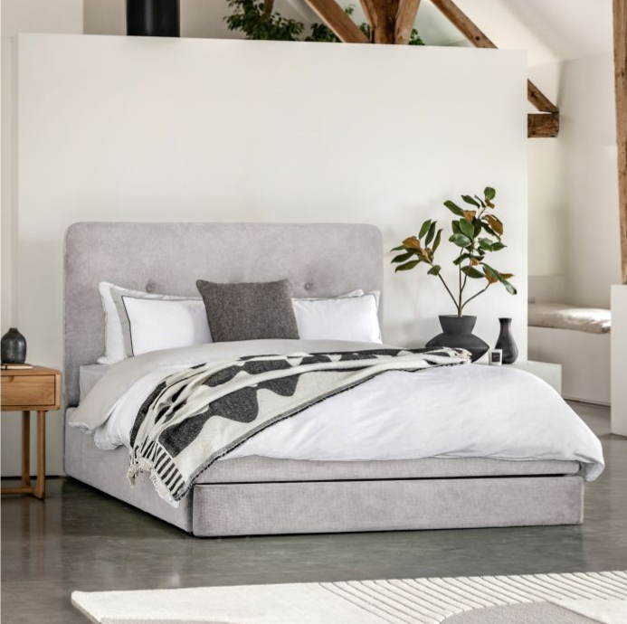 Marlowe Taupe Kingsize Bedstead