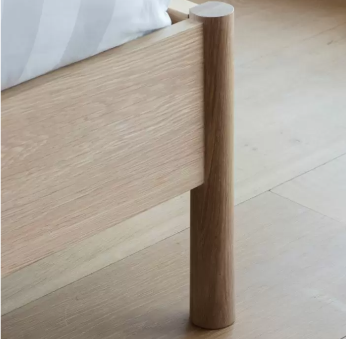 Oslo Modern Scandi Natural Oak Superking Bedstead - Spindle Headboard