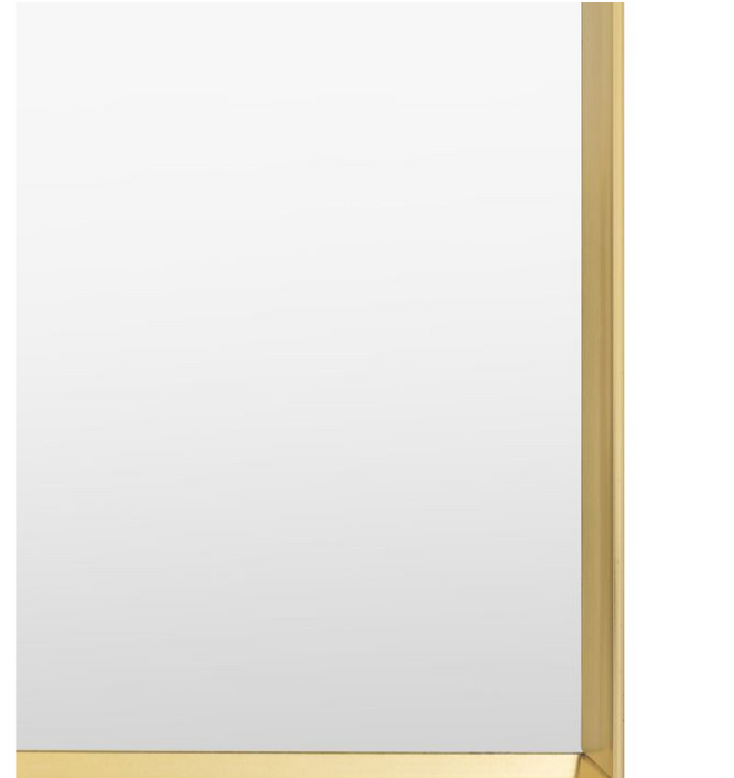 Holworth Overmantle Semi-Circle Mirror with Thin Gold Frame