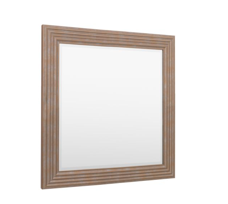 Whitechapel Rustic Gold Ridged Square Mirror 