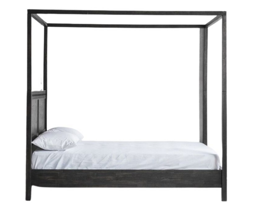 Marrakesh Black Mango Wood 4 Poster King Size Bedstead