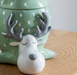 Cute Green Reindeer Storage Pot