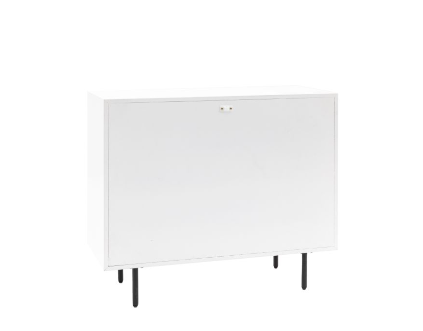 Weston Modern White Scalloped 3 Drawer Chest