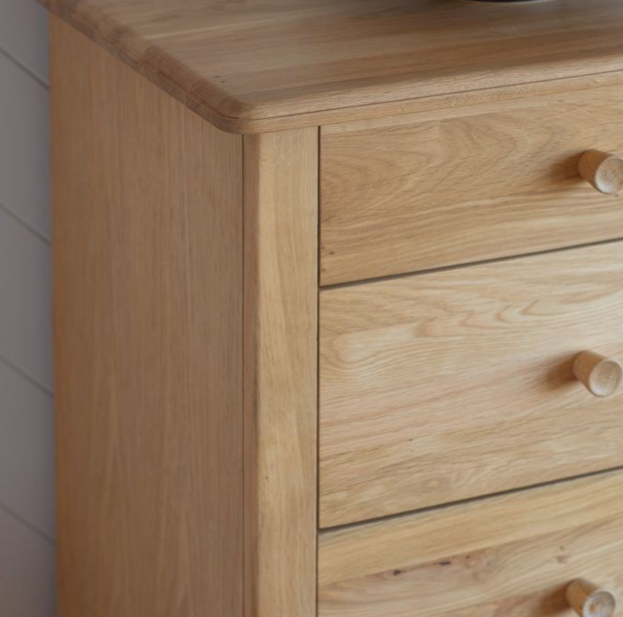 Oslo Modern Scandi Natural Oak 5 Drawer Chest