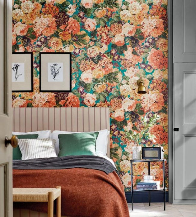 Very Rose And Peony Wallpaper by Sanderson