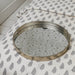 Kent Mirrored Tray, Silver, Round, Glass