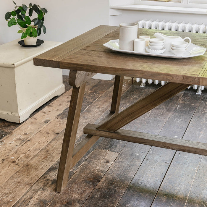 Hudson Dining Table, Reclaimed Elm, Natural, Rectangular