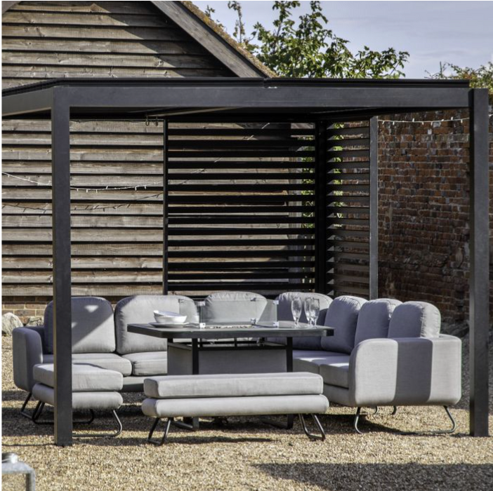 Messina Pergola Louvre Screen Large Black