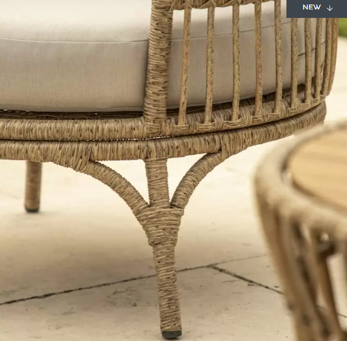 Kensington Garden Furniture Lounge Set, Rattan, Acadia Wood ( Due Back In 22/01/25 )