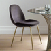 Ashford Dining Chair in Chocolate Brown Velvet &amp; Gold Metal Legs (Set of 2)