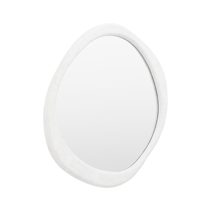 Como Pebble Industrial Organic Round Mirror