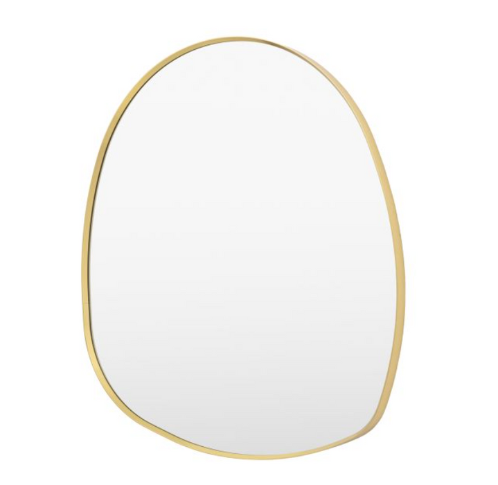 Holworth Pebble-Shaped Gold Frame Mirror