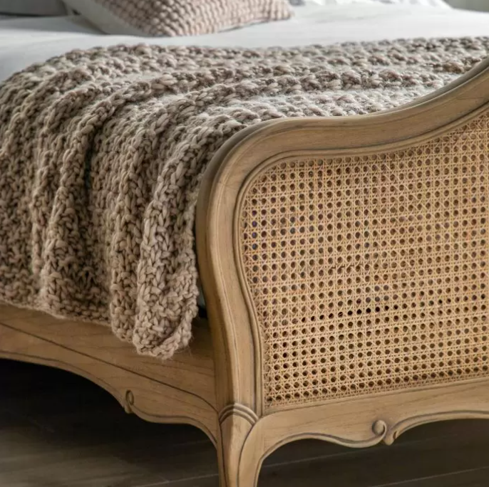 Bordeaux Weathered Ash French-Style Kingsize Bedstead