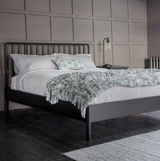 Wycombe Spindle  Black Bed Double